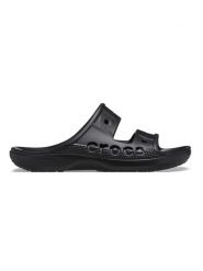 Crocs Klapki "Baya" w kolorze czarnym rozmiar: 39/40. Czarne klapki Crocs, bez wzorów, z otwartym noskiem, bez obcasa. Za 88.45 zł.