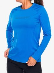 Bluza damska bez kaptura Mammut Selun FL Longsleeve Logo. Niebieskie bluzy Mammut, l, bez wzorów, z materiału, bez kaptura. Za 294.45 zł.