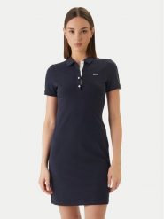 Gant Sukienka codzienna 4201468 Granatowy. Niebieskie sukienki GANT, na co dzień, s, bez wzorów, z bawełny, bez kołnierzyka, bez ramiączek, proste. Za 547.99 zł.