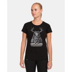 T-shirt damski Kilpi LTD CALYPSO-W. Czarne t-shirty Kilpi, xs, bez wzorów, z nylonu, bez kołnierzyka, bez ramiączek. Za 138.03 zł.