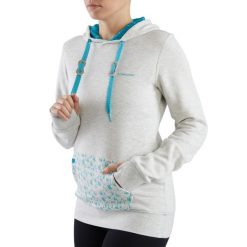 Bluza turystyczna damska Viking Laxa Bamboo z kapturem. Szare bluzy Viking, xl, bez wzorów, z kapturem. W wyprzedaży za 126.49 zł.