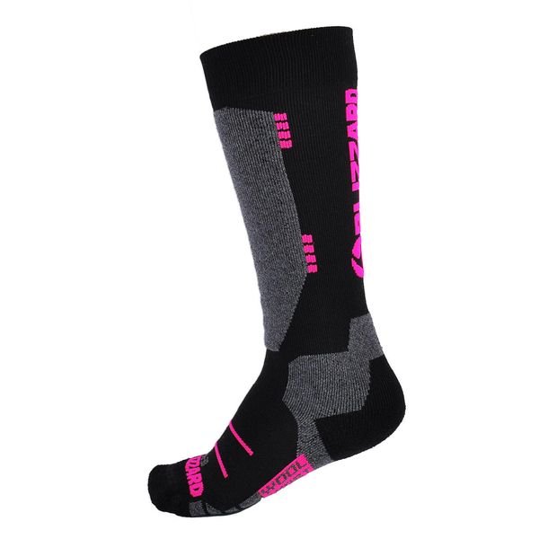 Skarpety narciarskie Blizzard Wool Sport Ski Merino black/pink. Czarne skarpety BLIZZARD, bez wzorów. W wyprzedaży za 64.99 zł.