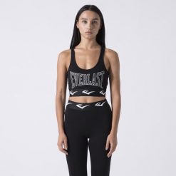 Iconic Crop Top Czarny Bawelna, Elastan. Czarne bielizna sportowa EVERLAST, m, bez wzorów, z bawełny. Za 164.40 zł.