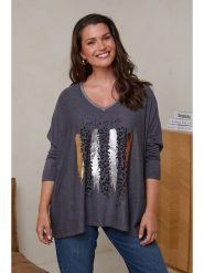 Curvy Lady Sweter w kolorze antracytowym rozmiar: 44/46. Czarne swetry Curvy Lady, bez wzorów, z bawełny, bez ramiączek. Za 150.02 zł.