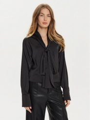 Eleh Bluzka E00198 Czarny Regular Fit. Czarne bluzki Eleh, l, bez wzorów, z syntetyku, bez kołnierzyka, bez ramiączek. Za 229.99 zł.