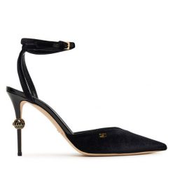 Szpilki Elisabetta Franchi. Czarne szpilki Elisabetta Franchi, bez wzorów, bez obcasa, na szpilce, bez zapięcia. Za 2,219.00 zł.