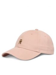 Tommy Hilfiger Czapka z daszkiem Th Elevated Chic Cap AW0AW17631 Różowy. Czerwone czapki TOMMY HILFIGER, bez wzorów, z bawełny. Za 209.99 zł.