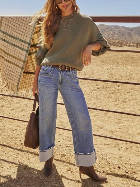 LA Angels Sweter w kolorze khaki rozmiar: S. Brązowe swetry LA Angels, s, bez wzorów, bez ramiączek. Za 164.95 zł.