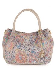 Mia Tomazzi Skórzana torebka w kolorze beżowym ze wzorem - 24 x 21 x 13 cm rozmiar: onesize. Brązowe torby na ramię Mia Tomazzi, bez wzorów, z materiału, przez ramię, bez dodatków. Za 284.95 zł.