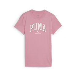 Damska koszulka z nadrukiem PUMA SQUAD PUMA Mauved Out Pink. Czerwone koszulki sportowe Puma, bez wzorów, bez ramiączek, na jogę i pilates. Za 67.99 zł.