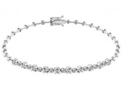 Bransoletka z białego złota z brylantami - 19 cm - 0,23 ct - próba 585. Białe bransoletki Apart, z brylantem, złote. Za 7,290.00 zł.