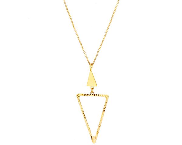 Złoty naszyjnik, ankier. Żółte naszyjniki Apart, złote. W wyprzedaży za 412.30 zł.