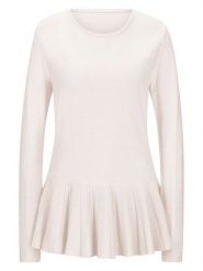 Heine Sweter w kolorze kremowym rozmiar: 44. Brązowe swetry Heine, bez wzorów, bez ramiączek. Za 74.46 zł.