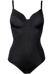 Body na fiszbinach o średnim stopniu modelowania sylwetki. Brązowe body bonprix, bez wzorów, z bawełny. Za 149.99 zł.