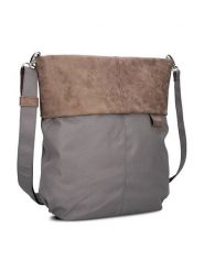 Zwei Torebka w kolorze szaro-jasnobrązowym - 31 x 32 x 13 cm rozmiar: onesize. Szare torby na ramię Zwei, bez wzorów, z materiału, na ramię, bez dodatków. Za 254.95 zł.