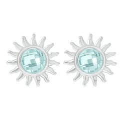 Kolczyki sztyfty Soleil, posrebrzane. Niebieskie kolczyki Lilou, posrebrzane, na sztyftcie. Za 249.00 zł.