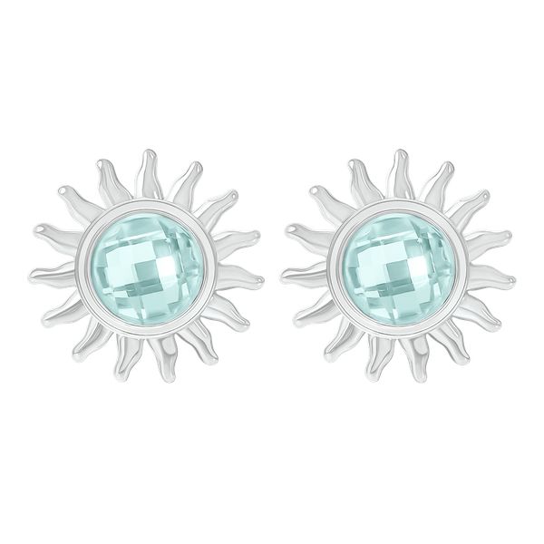 Kolczyki sztyfty Soleil, posrebrzane. Niebieskie kolczyki Lilou, posrebrzane, na sztyftcie. Za 249.00 zł.