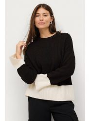 Ellos Sweter "Mallis" w kolorze czarno-białym rozmiar: 42/44. Czarne swetry ellos, bez wzorów, prążkowane, bez ramiączek. Za 122.96 zł.
