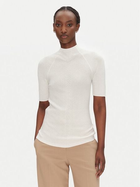 BOSS Golf Faleri 50542885 Beżowy Regular Fit. Brązowe golfy Boss, xxl, bez wzorów, z wełny, bez ramiączek. Za 599.99 zł.