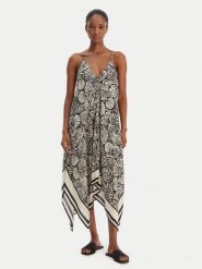 Seafolly Sukienka letnia C Shells 55763-DR Czarny Regular Fit. Czarne sukienki Seafolly, na lato, m, bez wzorów, z wiskozy, bez kołnierzyka, bez ramiączek. Za 659.99 zł.