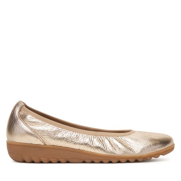 Baleriny Caprice. Żółte baleriny Caprice, bez wzorów, bez obcasa. Za 399.99 zł.