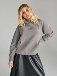 Bluza z kapturem - szary. Szare bluzy Sinsay, l, bez wzorów, z kapturem. Za 69.99 zł.