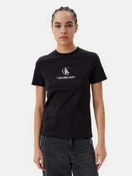 Calvin Klein Jeans T-Shirt Shadow Graphic J20J225545 Czarny Regular Fit. Czarne t-shirty Calvin Klein Jeans, s, bez wzorów, z bawełny, bez kołnierzyka, bez ramiączek. Za 89.99 zł.