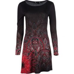 Desigual sukienka damska Jaipur L czarna. Czarne sukienki Desigual, l, bez wzorów, bez kołnierzyka, bez ramiączek. W wyprzedaży za 277.00 zł.