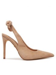 DeeZee Sandały YUC1996-P-B1G Beżowy. Brązowe sandały DeeZee, bez wzorów, z materiału, bez obcasa, na szpilce, bez zapięcia. Za 159.99 zł.