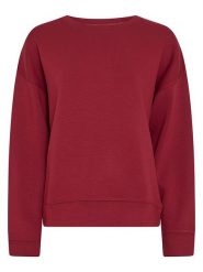 MOSS COPENHAGEN Bluza "Ima Q" w kolorze bordowym rozmiar: XS/S. Czerwone bluzy Moss Copenhagen, s, bez wzorów, bez kaptura. Za 169.95 zł.