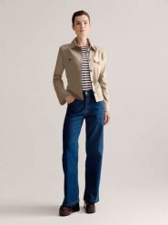 Josephine & Co Kurtka koszulowa "Lobke" w kolorze beżowym rozmiar: 42. Brązowe kurtki Josephine & Co, bez wzorów, bez kaptura. Za 304.99 zł.