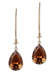 Otazu Pozłacane kolczyki z kryształami Swarovski rozmiar: onesize. Żółte kolczyki Otazu, z kryształem, pozłacane, z zapięciem typu bigiel. Za 100.99 zł.