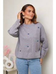 Soft Cashmere Sweter w kolorze szarym rozmiar: 38/40. Szare swetry Soft Cashmere, bez wzorów, bez ramiączek. Za 133.89 zł.
