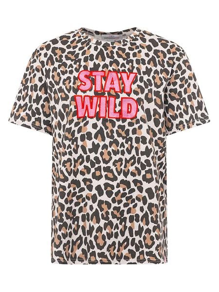 Zwillingsherz Koszulka "Stay Wild" ze wzorem rozmiar: XL. Bluzki Zwillingsherz, xl, bez wzorów, bez kołnierzyka, bez ramiączek. Za 104.95 zł.
