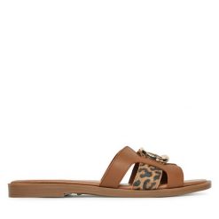 Klapki MEXX. Brązowe klapki Mexx, bez wzorów, bez obcasa. Za 229.99 zł.