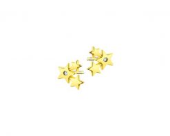 Kolczyki z żółtego złota z diamentami - gwiazdy - 0,01 ct - próba 375. Żółte kolczyki Apart, z diamentem, złote. W wyprzedaży za 489.30 zł.