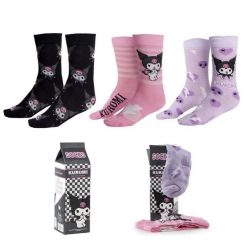 Skarpetki Cerda Hello Kitty Kuromi (x3). Skarpety CERDÁ, bez wzorów, z materiału. Za 151.50 zł.