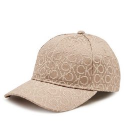 Czapka z daszkiem Calvin Klein. Brązowe czapki Calvin Klein, bez wzorów. Za 186.99 zł.