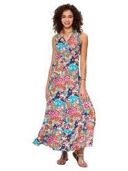 Aller Simplement Sukienka ze wzorem rozmiar: 38/40. Sukienki Aller Simplement, bez wzorów, z bawełny, klasyczne, bez kołnierzyka, bez ramiączek, maxi. Za 100.99 zł.