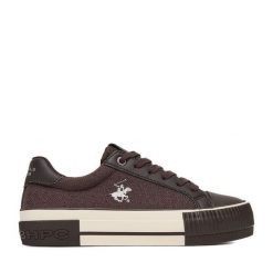 Trampki Beverly Hills Polo Club. Brązowe trampki Beverly Hills Polo Club, bez wzorów, bez zapięcia. Za 179.99 zł.
