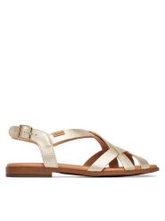 Pikolinos Sandały Algar W0X-0556Cl Złoty. Żółte sandały Pikolinos, bez wzorów, ze skóry, bez obcasa, na płaskiej podeszwie, bez zapięcia. Za 449.99 zł.