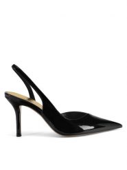 Eva Minge Szpilki ANGELICA-V1299-303-1 Czarny. Czarne sandały Eva Minge, bez wzorów, ze skóry, bez obcasa, na szpilce, bez zapięcia. Za 429.99 zł.