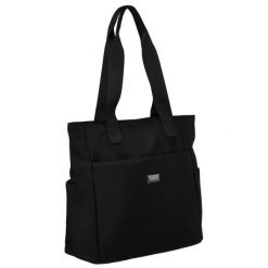 Shopperka czarna Peterson PTN CTY-04. Czarne shopper Peterson, bez wzorów, ze skóry ekologicznej, na ramię, bez dodatków. Za 89.99 zł.