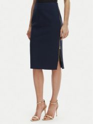 Rinascimento Spódnica ołówkowa CFC0127985003 Granatowy Slim Fit. Niebieskie spódnice Rinascimento, m, bez wzorów, z syntetyku, ołówkowe. Za 379.99 zł.