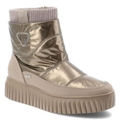 Beżowe Śniegowce Marco Tozzi Modne Buty Damskie. Brązowe botki Marco Tozzi, na zimę, bez wzorów, bez obcasa, bez zapięcia. Za 299.00 zł.