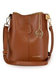 Mia Tomazzi Skórzana torebka "Vepra" w kolorze jasnobrązowym - 20 x 23 x 14 cm rozmiar: onesize. Brązowe torby na ramię Mia Tomazzi, bez wzorów, z materiału, na ramię, bez dodatków. Za 323.50 zł.