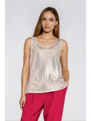 Nife Top w kolorze złotym rozmiar: 36. Żółte topy Nife, bez wzorów, bez kołnierzyka, bez ramiączek. Za 158.84 zł.