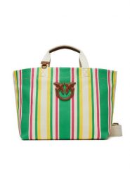 PINKO Torebka Shopping Bag Medium PE 25 PLTT 104753 A2G5 Zielony. Zielone torebki klasyczne Pinko, bez wzorów, z materiału, bez dodatków. Za 479.99 zł.