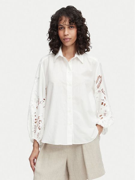 ACCESS FASHION Koszula 63-7039-678 Biały Relaxed Fit. Białe koszule ACCESS FASHION, m, bez wzorów, z bawełny, bez kołnierzyka, bez ramiączek. Za 482.99 zł.