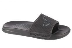 Klapki na basen damskie, S.Island Lady 24 SISLLS. Czarne klapki Joma, bez wzorów, z materiału, bez obcasa. Za 44.99 zł.
